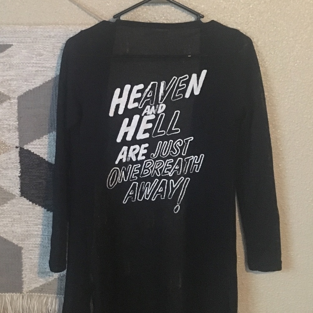 Heaven and Hell Long Buttoned Cardigan